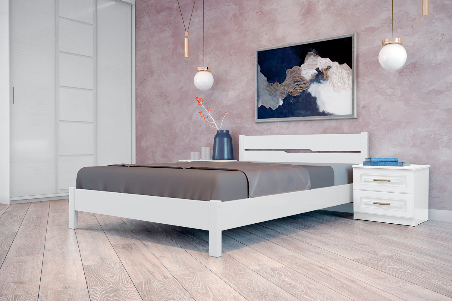 Кровать Вероника-5 Белый Античный 1200x2000