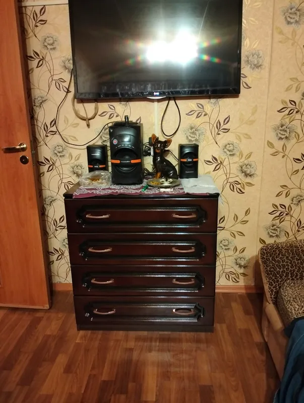 Комод ЛАК 4 ящика Белый Жемчуг