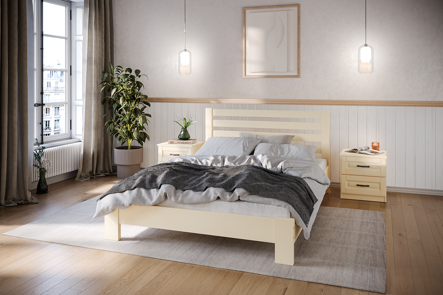 Кровать Вероника Слоновая Кость 900x2000