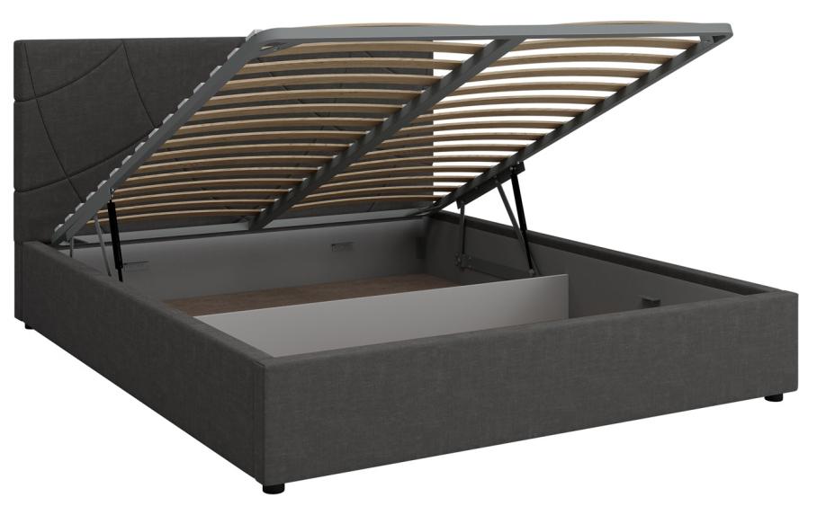 Кровать с мягким изголовьем Версаль Антрацит 1600x2000