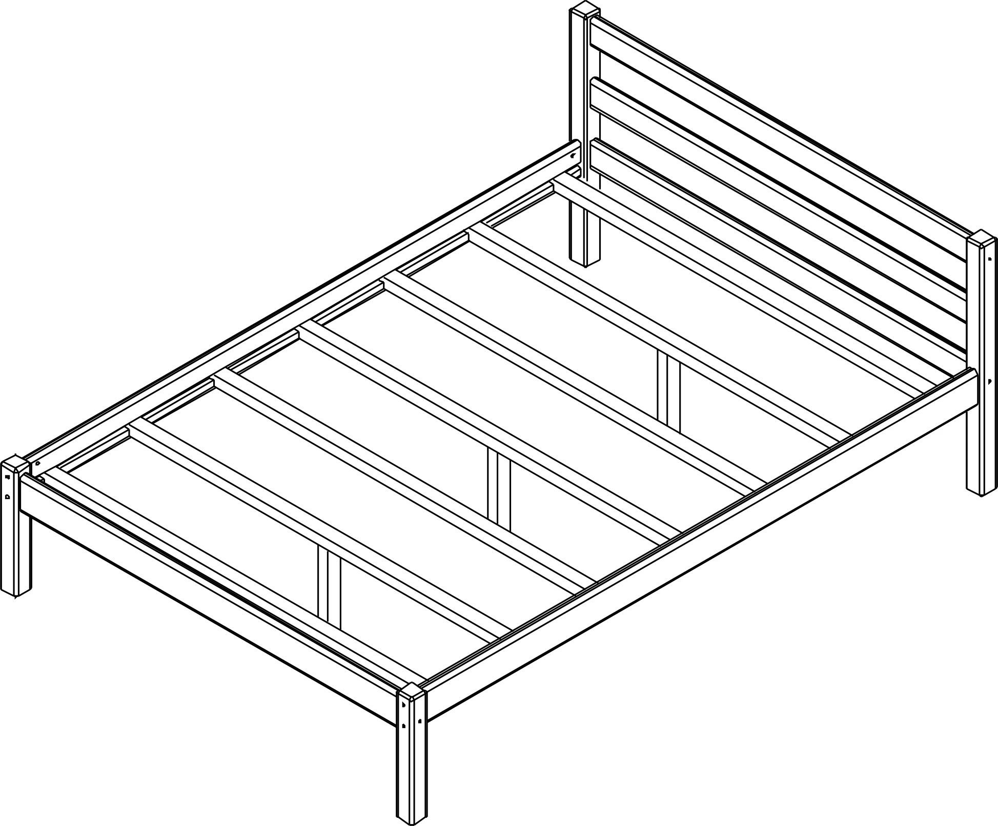 Кровать Рино Без Отделки 1200x2000