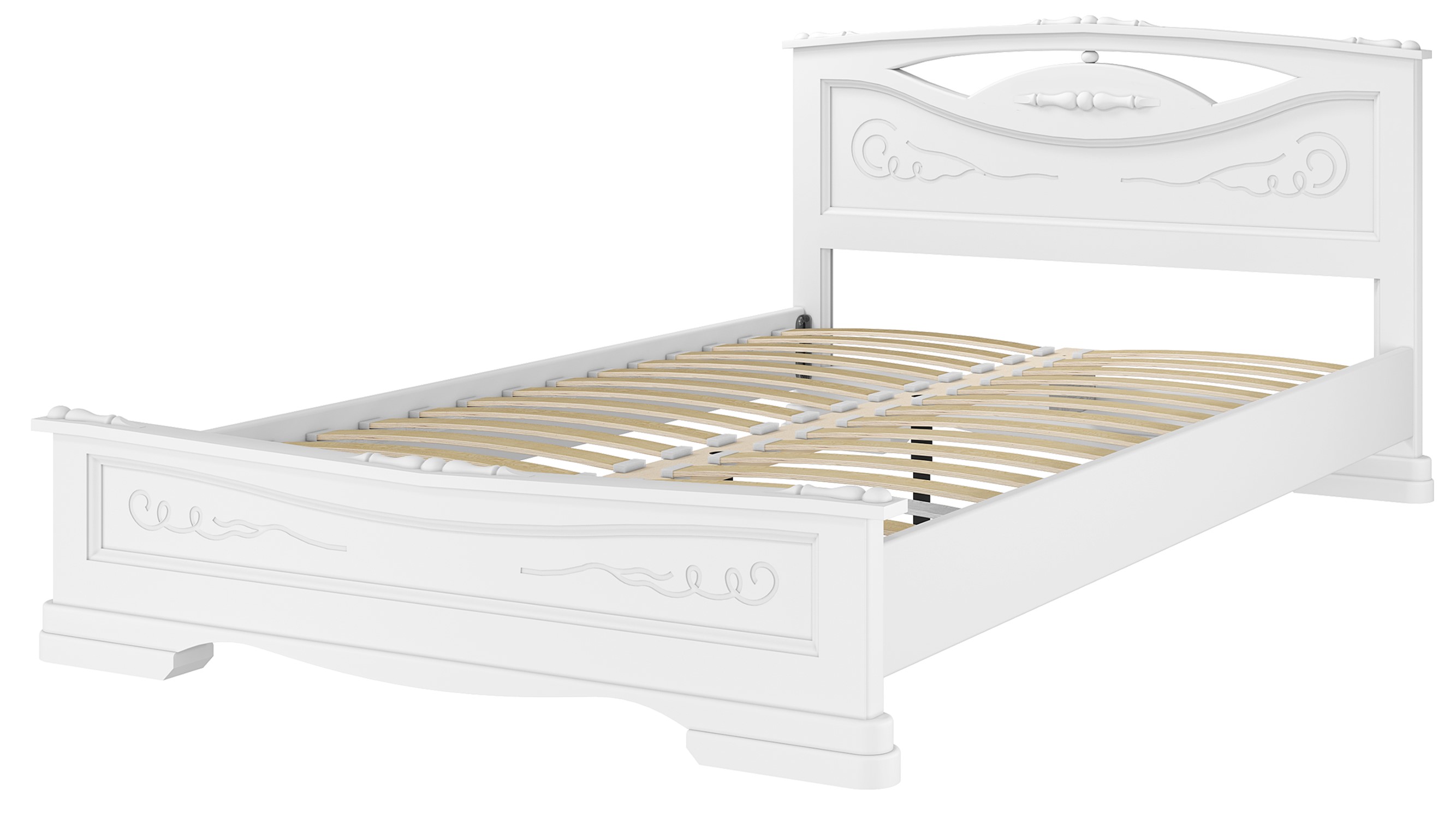 Кровать Елена-3 Белый Античный 1200x2000