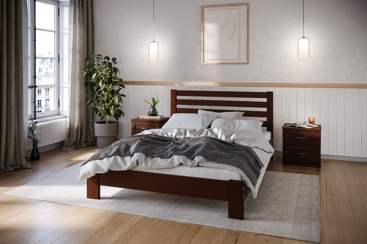 Кровать Вероника Орех 1600x2000