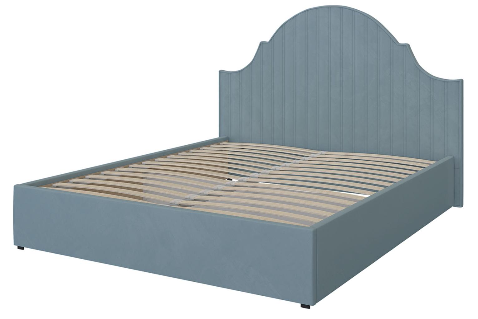 Кровать с мягким изголовьем Моника Голубая Сталь 1600x2000