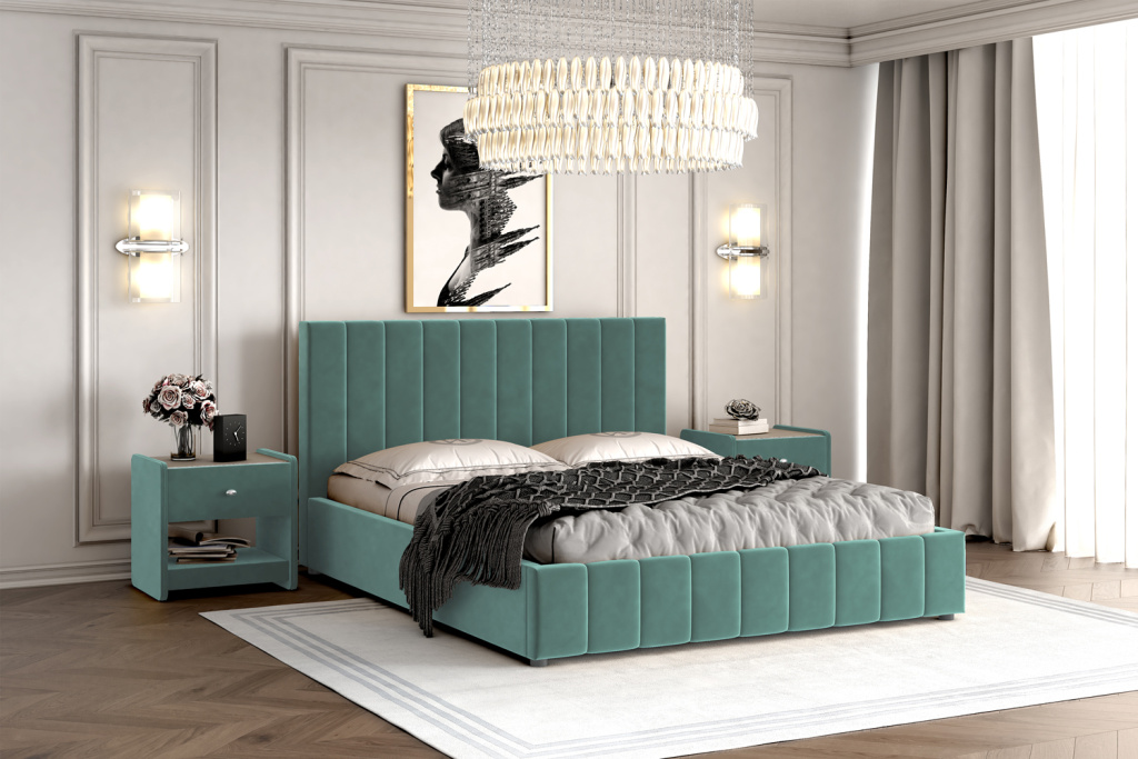 Кровать Нельсон Бирюза 1800x2000