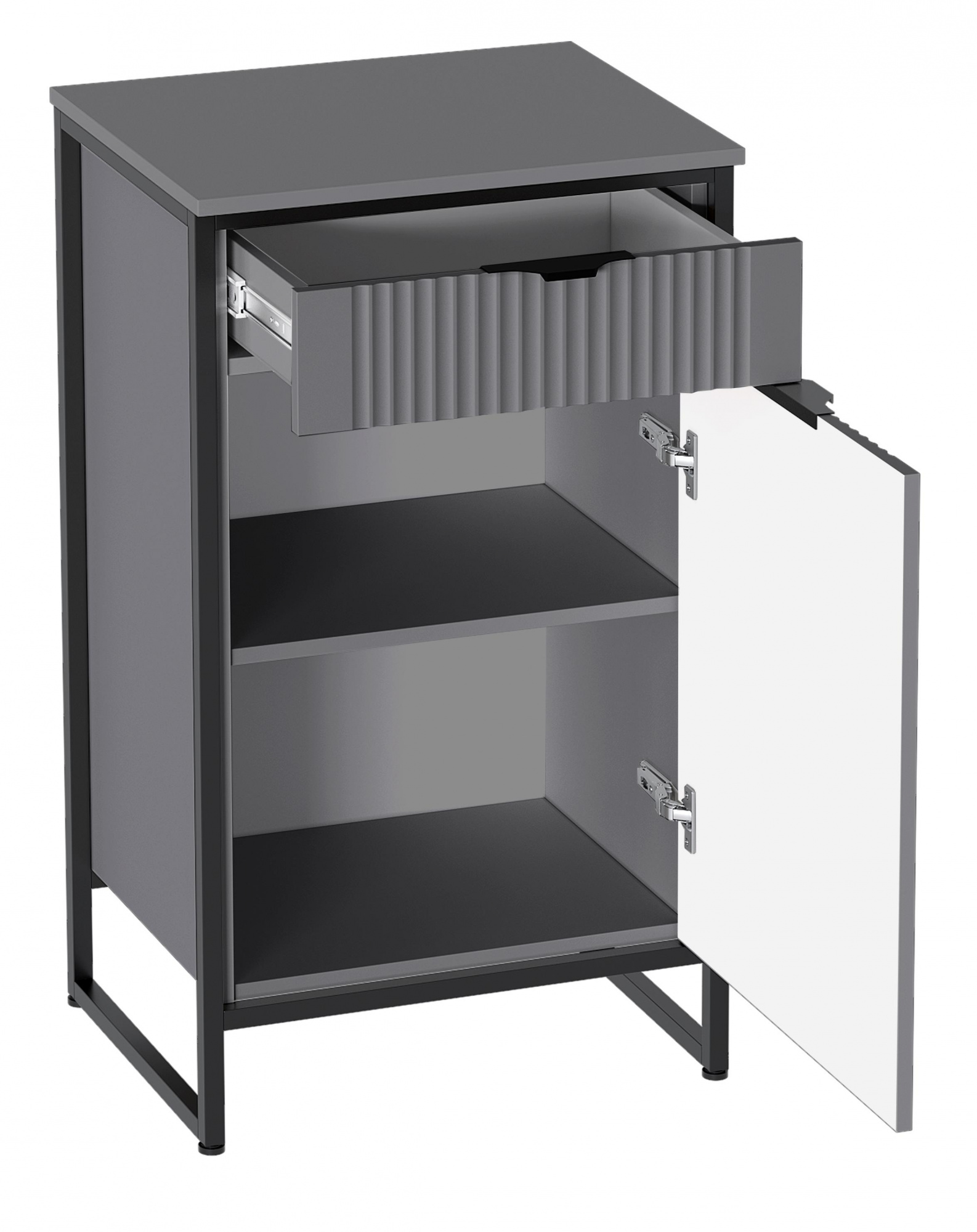 Тумба с 1 дверью и 1 ящиком Нора Графит